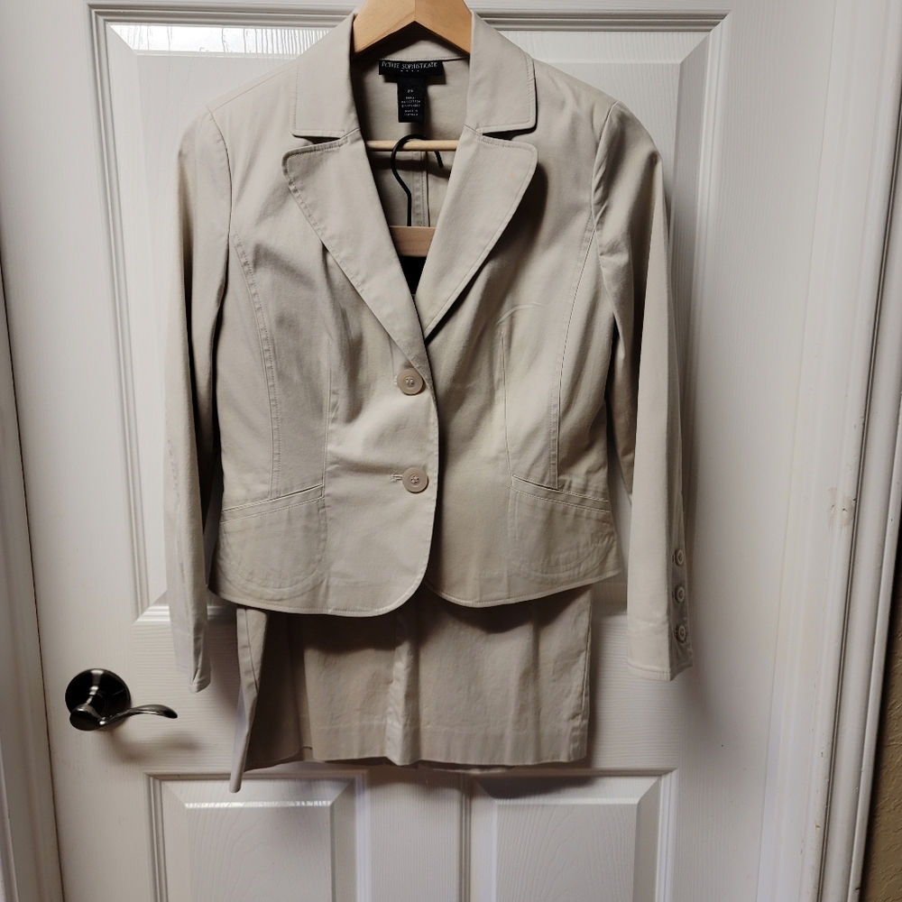 Petite Sophisticate Blazer skirt suit set